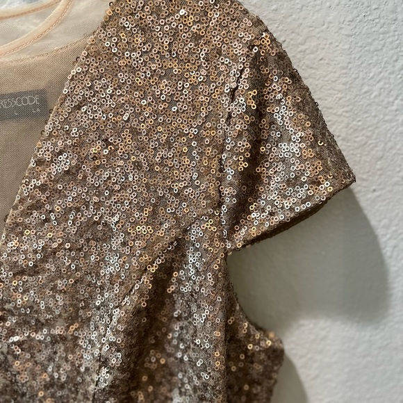 Gold Sequin Party Dress - Picture 5 of 5